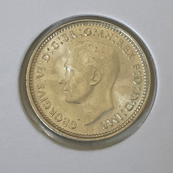 Australia 1944 3d Threepence Silver Coin Uncirculated