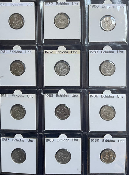 Australian 1966-2016 5c Uncirculated Coin Collection