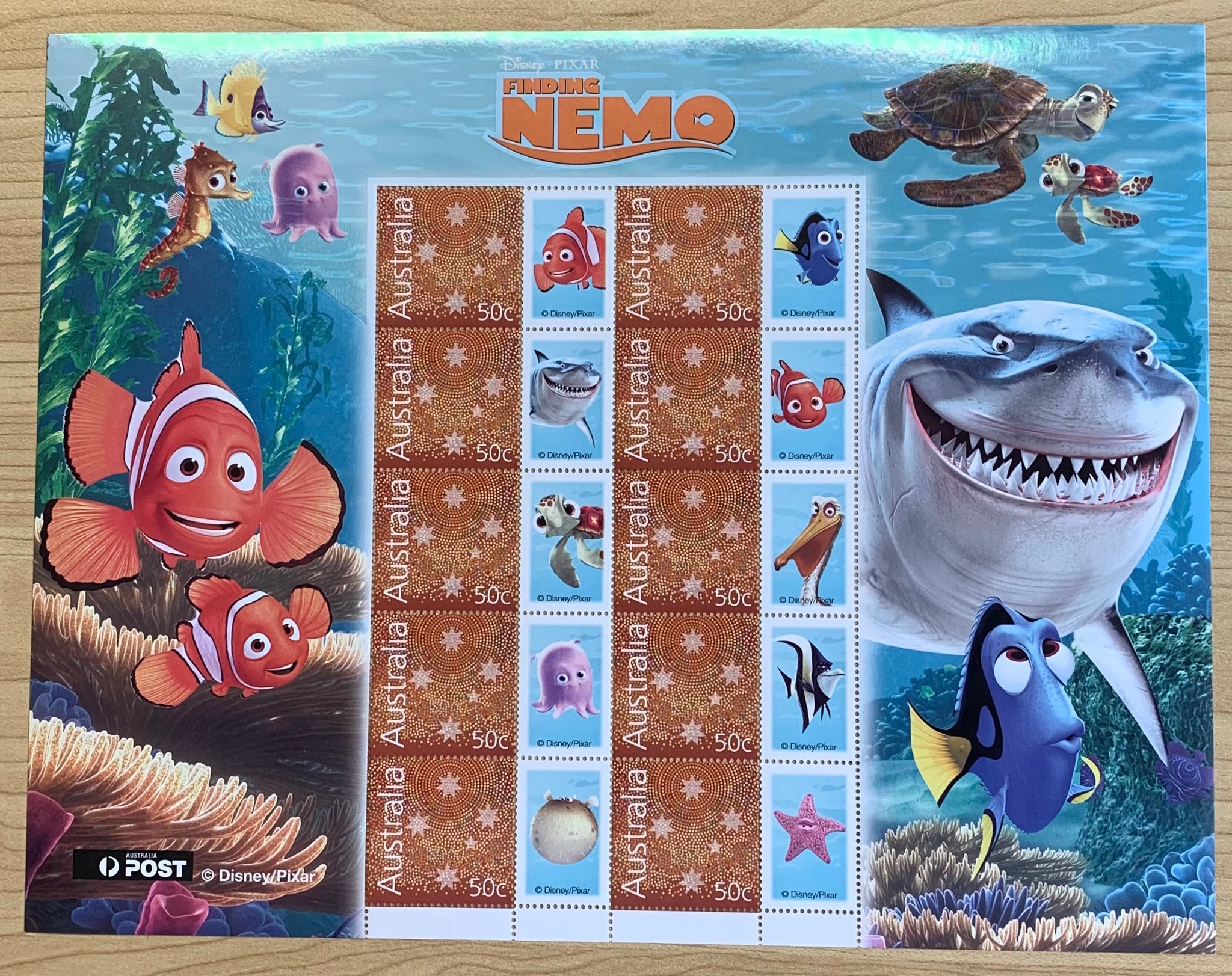 Australia Post Disney / Pixar 50c Nemo Stamp Sheet