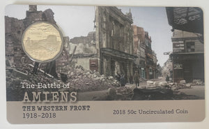 Australia 2018 Battle of Amiens Carded 50c coin