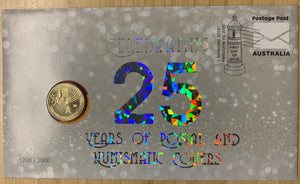 2019 Australia Post $1 A Overprint "Celebrating 25 Years of PNCs"