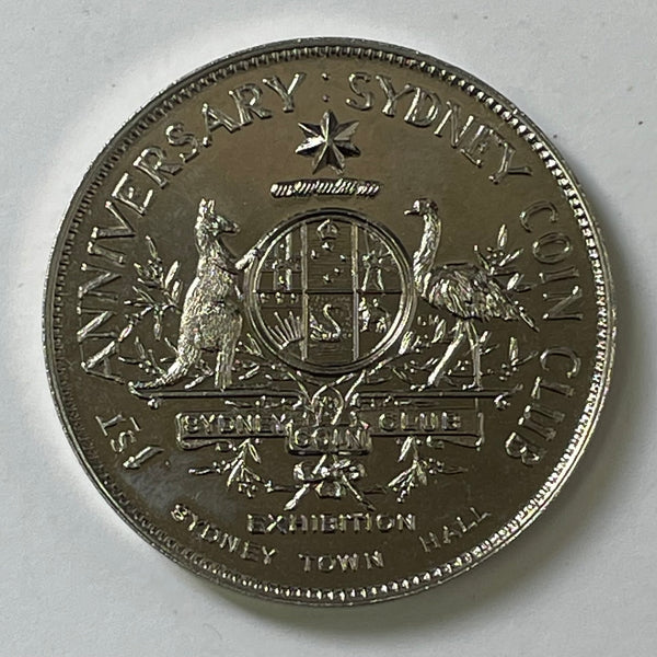 Australia 1965 1st Anniversary Sydney Coin Club Medallion