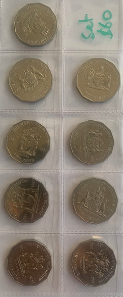 Australia 2001 Centenary of Federation Set of 9 States & Territories 50c Uncirculated