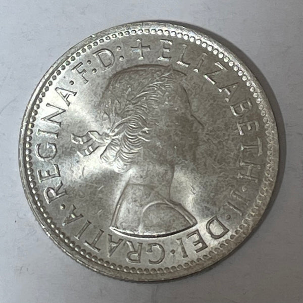 Australia 1960 2/- Florin Silver Coin Uncirculated