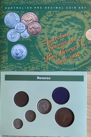 Australia 1950 Sherwood Pre Decimal 5 Coin Set  IDEAL BIRTHDAY GIFT