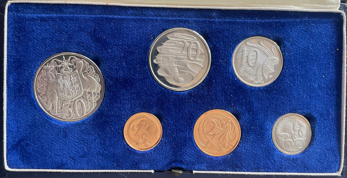 Australia 1966 Royal Australian Mint Proof Year Coin Set in Dark Blue ...