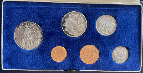 Australia 1966 Royal Australian Mint Proof Year Coin Set in Dark Blue Case