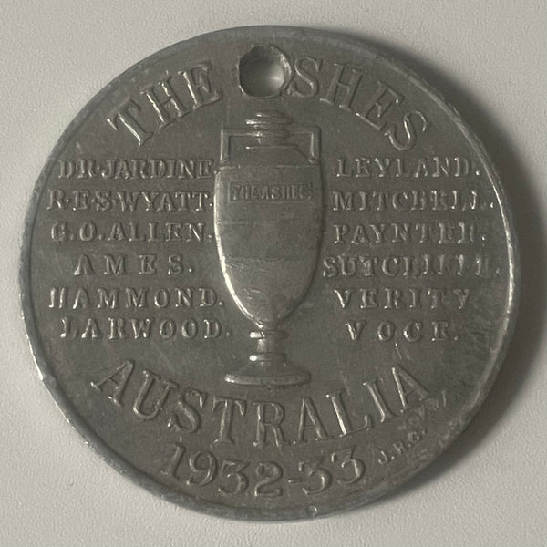 Australia 1932-33 Ashes J R Gaunt & Sons medallion. Rare