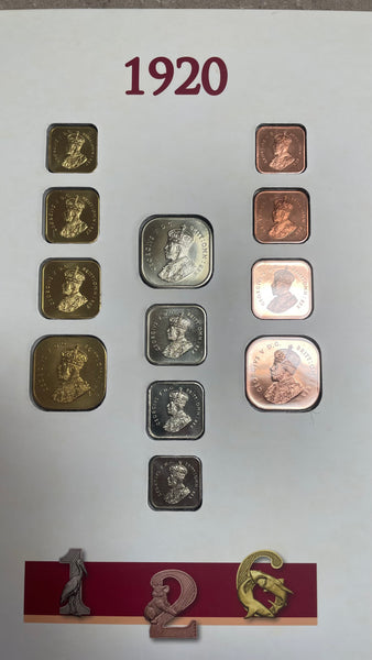 The Australian Square Pattern Collection with 12 x 1920 and 12 x 1921 Proofs