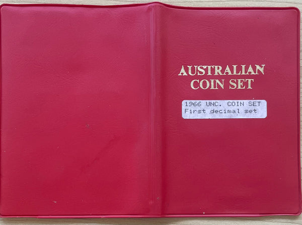 Australia 1966 Royal Uncirculated Coin Set in unofficial Red wallet