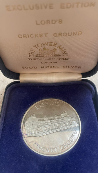 Great Britain Tower Mint 1980  Lord's Cricket Ground Commemorative Medallion