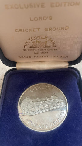 Great Britain Tower Mint 1980  Lord's Cricket Ground Commemorative Medallion