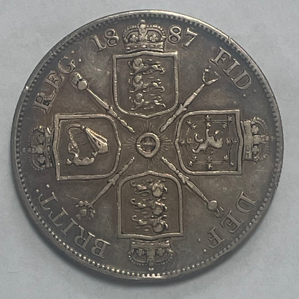 UK Great Britain: 1887 Queen Victoria Double Florin