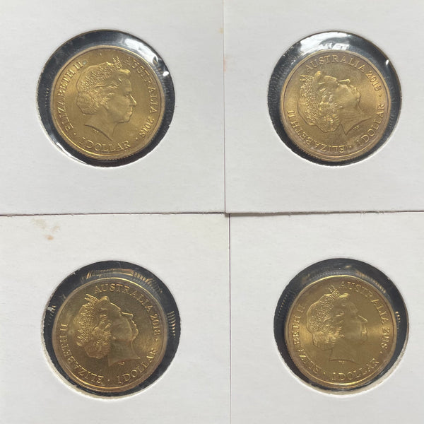 2018 RASCALS & RATBAGS DOLLAR Set of 4 $1 Coin Uncirculated Privy Mark Set