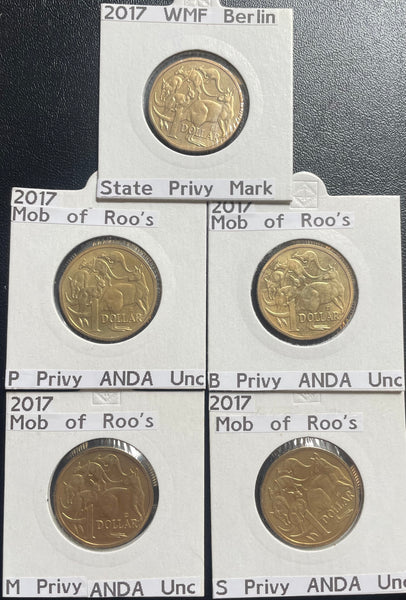 2017 $1 Counterstamp and Privy Mark Coins (5)