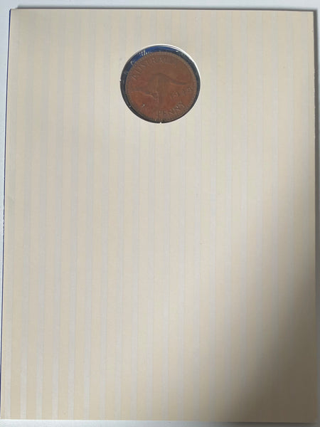 Australia 50th Anniversary of Peace in the Pacific Folder 1945 1d coin and 1995 Stamps