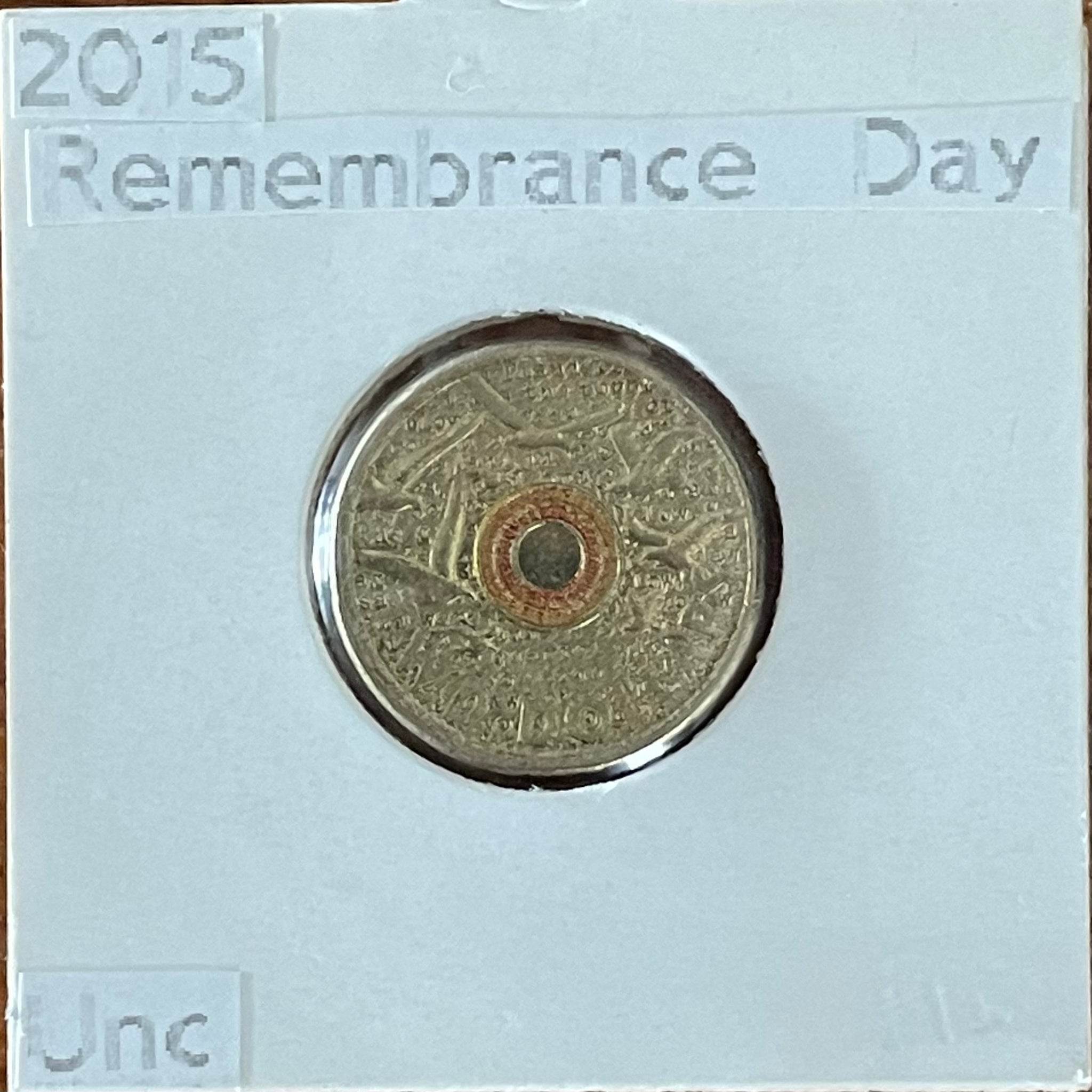 2015 Remembrance Day $2  Coloured Uncirculated Coin