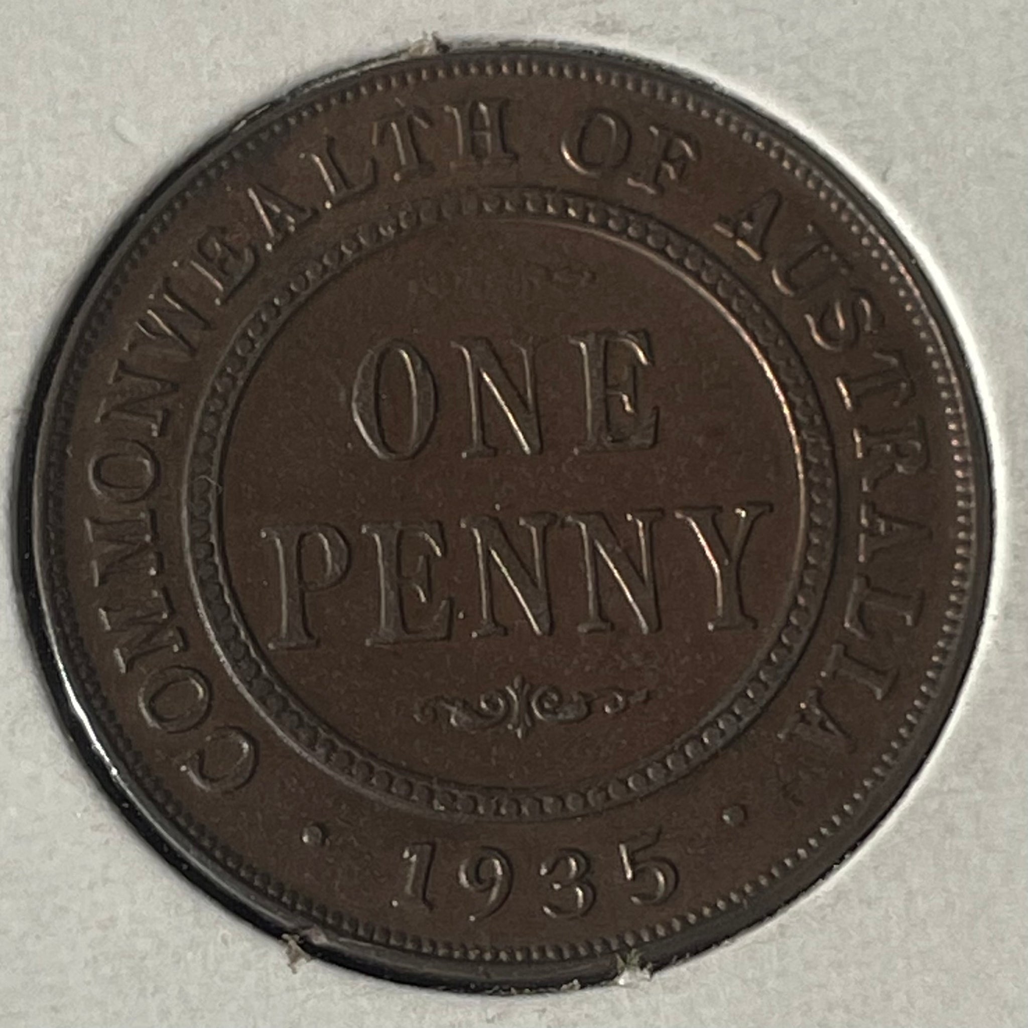 Australia 1935 1d One Penny Extremely Fine Condition