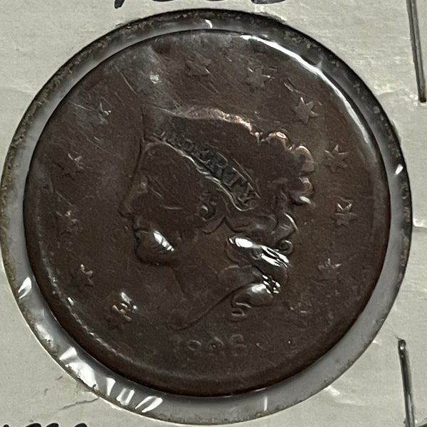 USA 1836 Large Cent Coin.