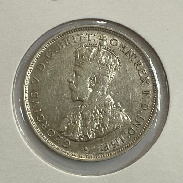 Australia 1911 2/- Florin Silver Coin about Very Fine VF Condition