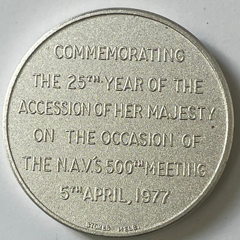 Australia 1977 The N.A.V.'s 500th Meeting QEII 25th Anniversary of Her Accession Medallion