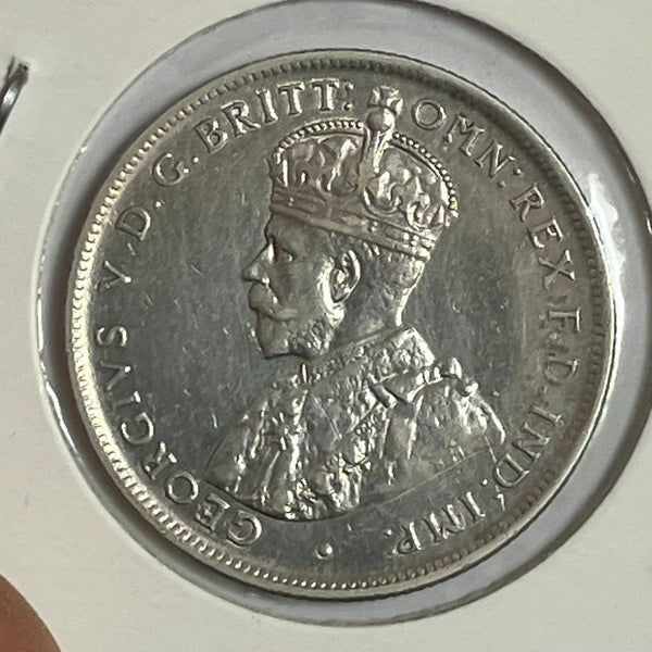 Australia 1918 2/- Florin Silver Coin Very Fine Condition