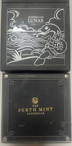 2025 Australia Lunar New Year of the Snake $1 1oz .9999 Silver Guiled Silver Coin