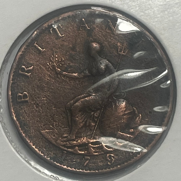 UK Great Britain 1799 George III Half Penny