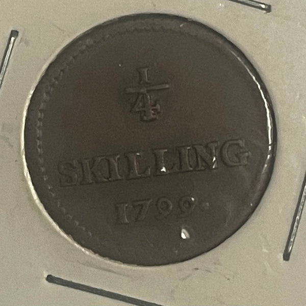 Sweden 1799 1/4 Skilling about Uncirculated
