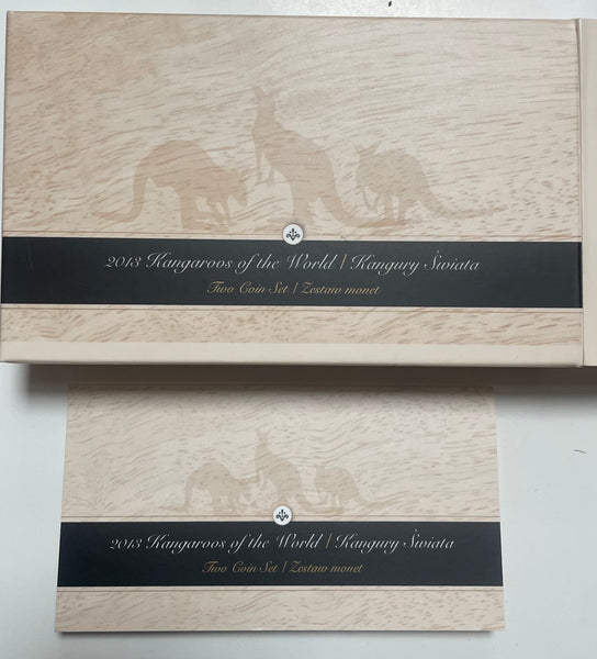 Australia 2013 Royal Australian Mint $1 Kangaroos of the World Set of 2 1oz Silver Proof Coins