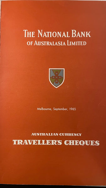 Australia National Bank 1965 $5, $10, $20 & $50 Travellers Cheque Overprinted Specimen