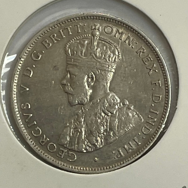 Australia 1915  2/- Florin Silver Coin Fine+ Condition
