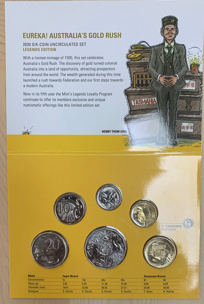 2020 Royal Australian Mint Uncirculated Coin Set Eureka