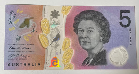 Australia 2016 $5 Stevens Fraser Next Generation Uncirculated Banknote