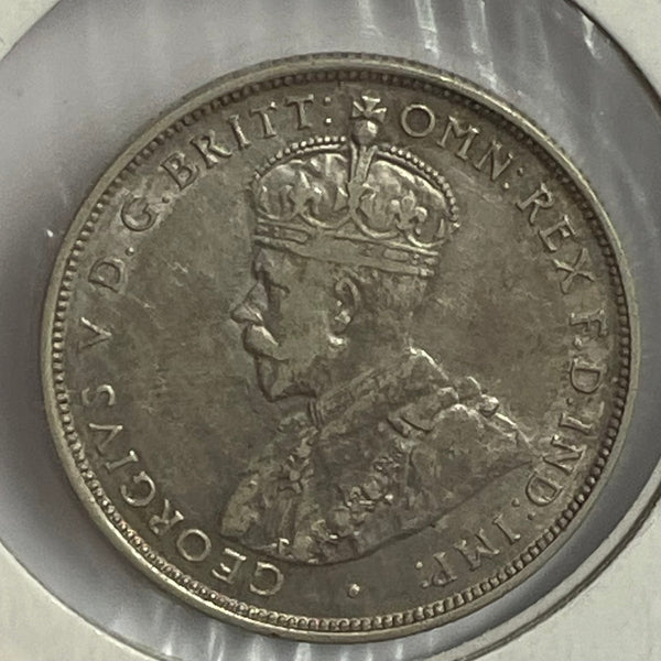 Australia 1924 2/- Florin Two Shillings Silver Coin Very Fine