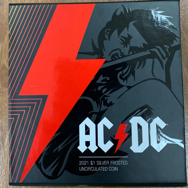 2021 Royal Australian Mint $1 ACDC Silver Frosted Uncirculated Coin