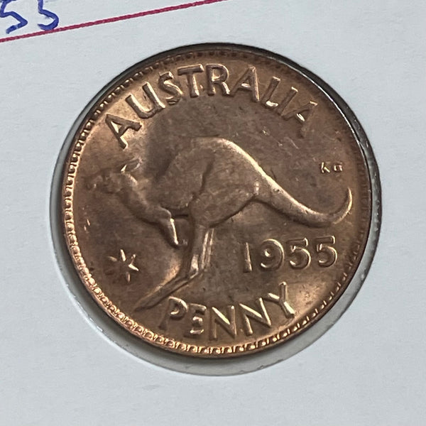 Australia 1955 Melbourne 1d One Penny Uncirculated Condition