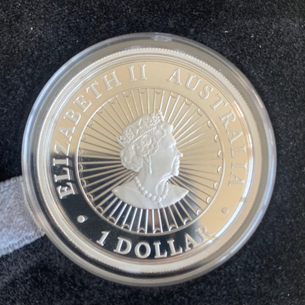 Australia 2021 $1 Great Southern Land Mother of Pearl 1 ounce Silver Coin, Box Cert