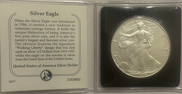 USA United States of America 1996 1oz Silver $1 Coin