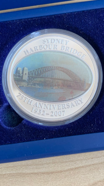 2007 Sydney Harbour Bridge Cook Islands  $1 Perth Mint 1oz Silver Proof Coin