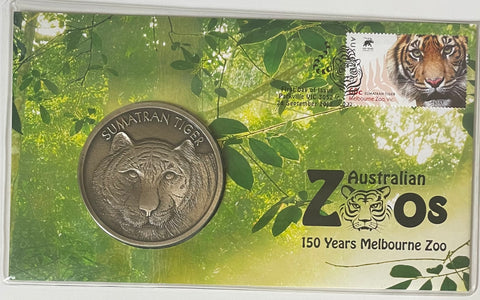 2012 Australian Zoos Sumatran Tiger PNC 150 Years Melbourne Zoo