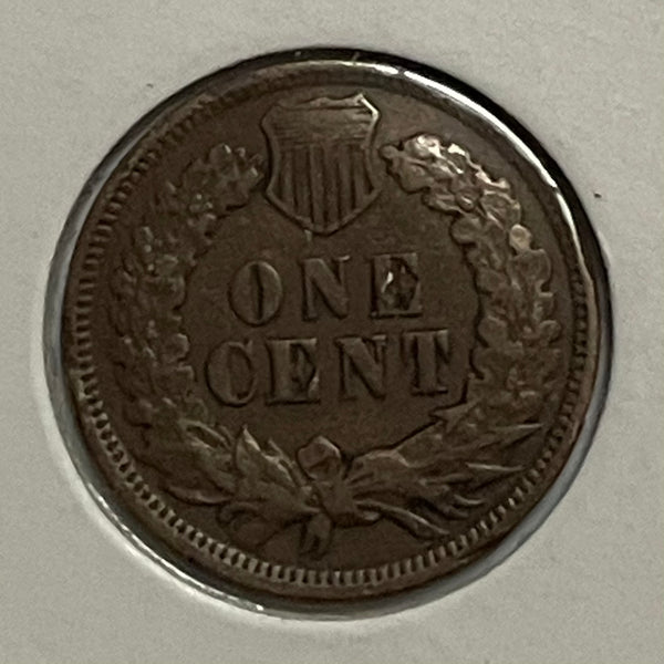 USA 1872 One Cent Coin 1c VF Rare
