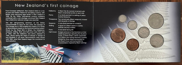 2000 New Zealand Sherwood  Predecimal Currency Type Set Coin