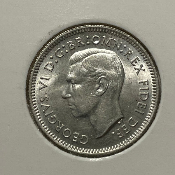 Australia 1951 PL 6d Sixpence Silver Choice Uncirculated Condition