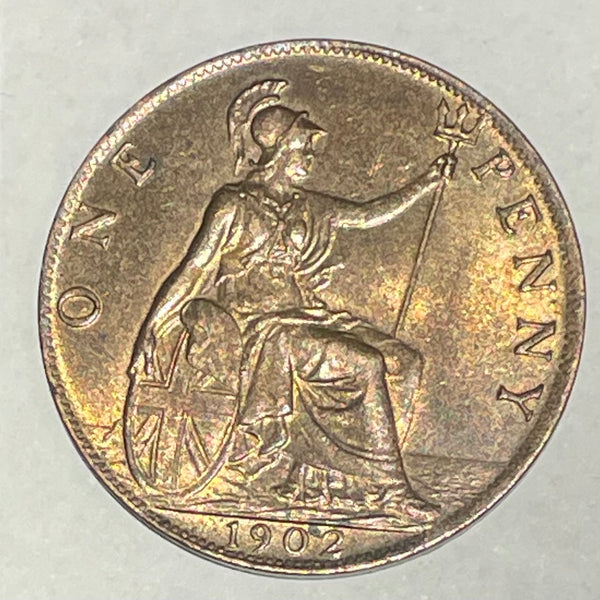 UK Great Britain 1902 King Edward II One Penny 1d Coin Uncirculated