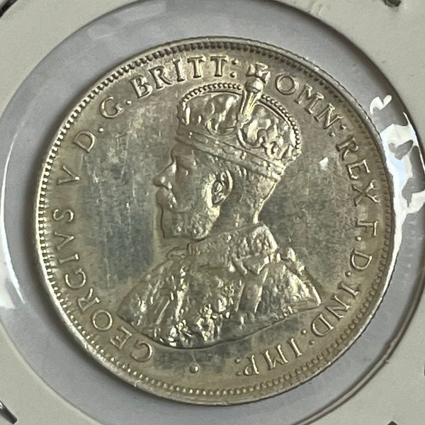 Australia 1914 2/- Florin Silver Coin Extremely Fine Condition