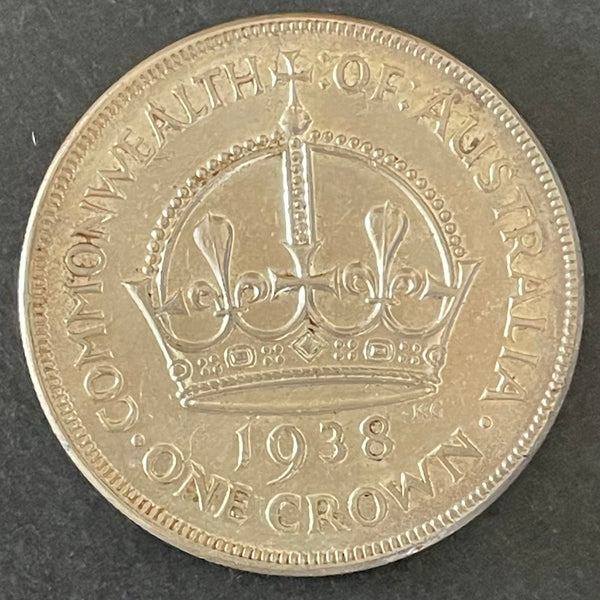 Australia 1938 Silver Crown 5/- VF