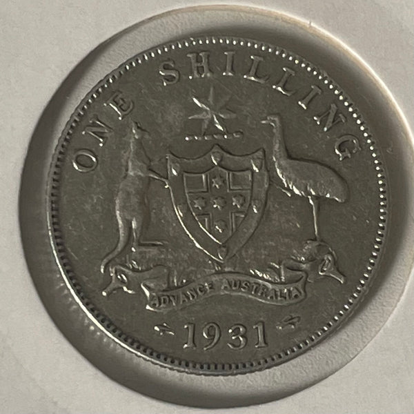 Australia 1931 1/- One Shilling silver coin Extremely Fine Condition