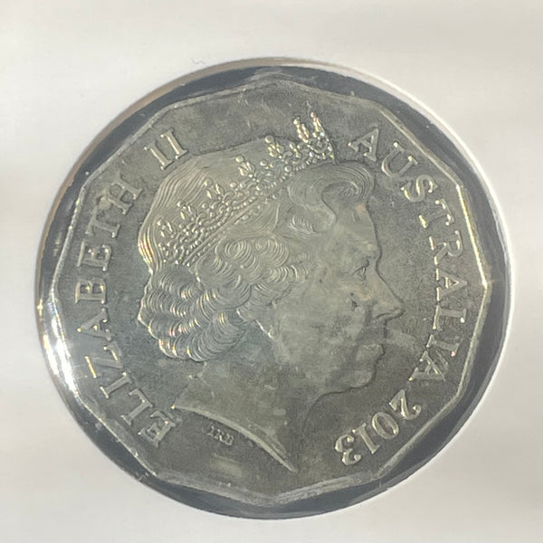 2013 Australian 50c Kangaroo And Map uncirculated coin
