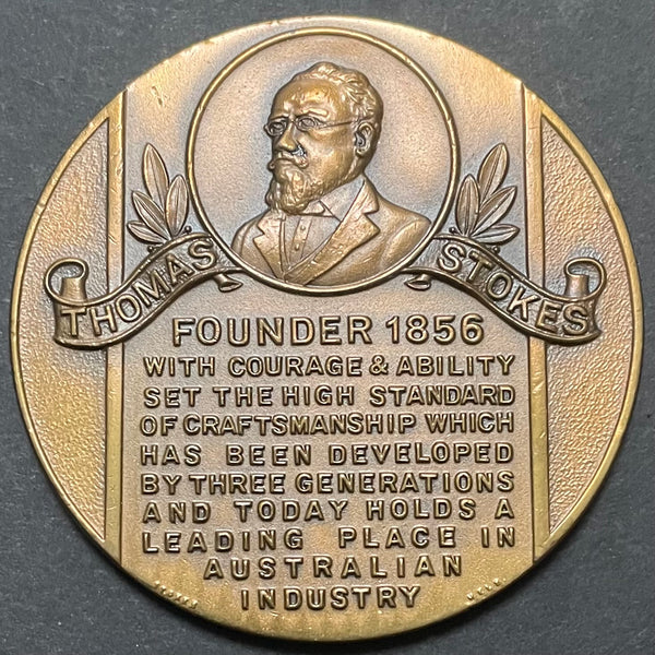 Australia 1956 Stokes & Sons 100 Years Progress Commemorative Medallion